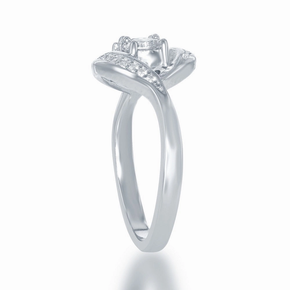 Sterling Silver Marquise Shaped Us2gether CZ Ring - W-1712