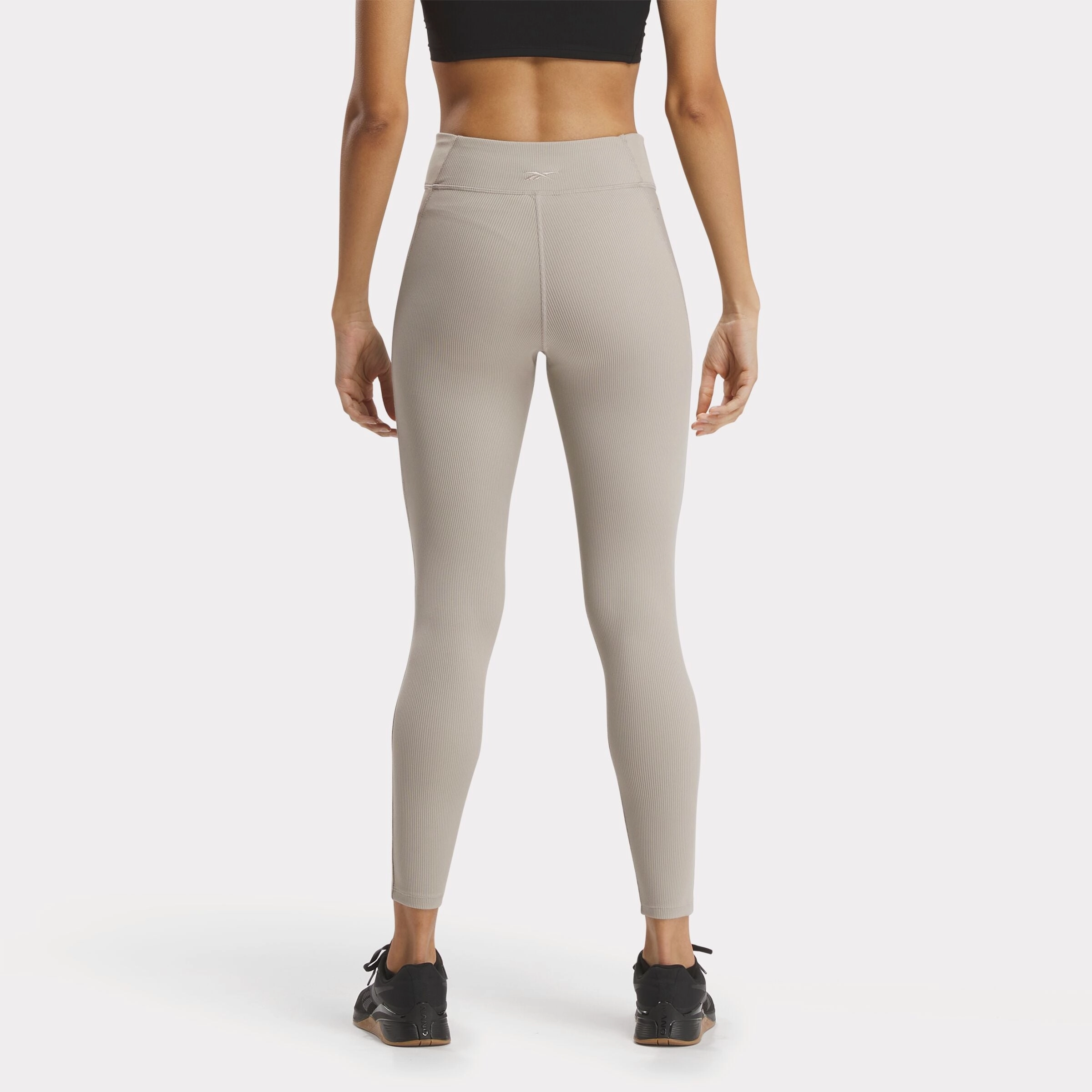 Studio Ribbed High-Rise Leggings Ash