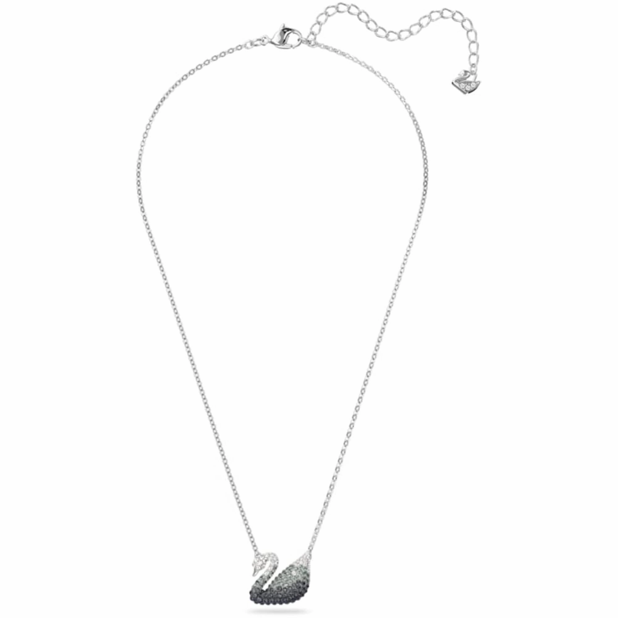 Swarovski Women's Pendant - Iconic Swan Grey Rhodium Plated Lobster Clasp | 5614103
