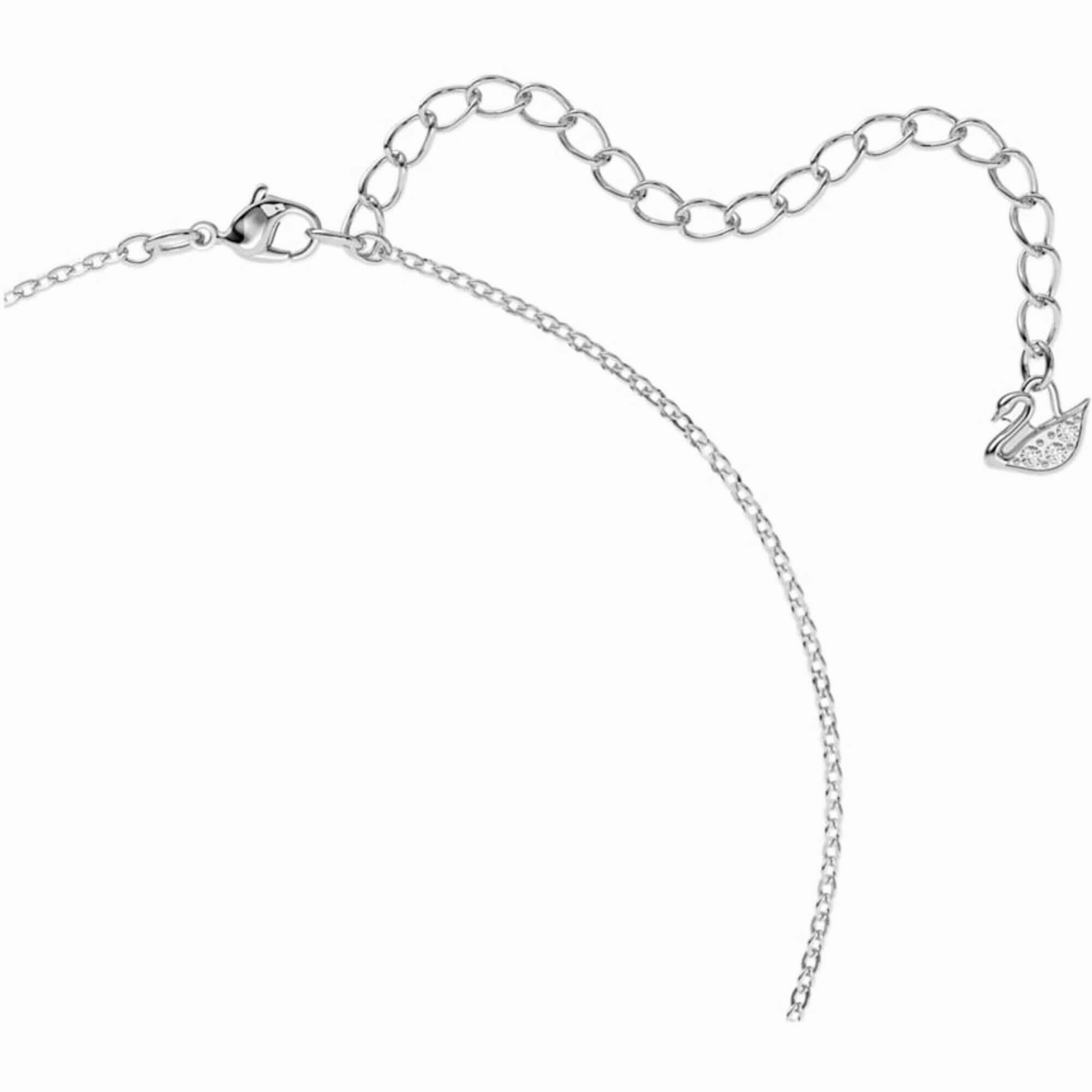 Swarovski Women's Pendant - Iconic Swan Grey Rhodium Plated Lobster Clasp | 5614103