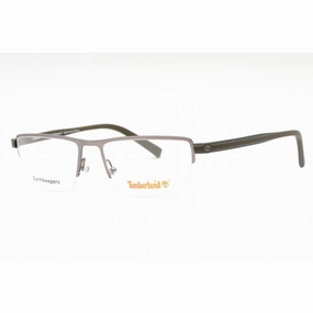Timberland Men's Eyeglasses - Matte Gunmetal Metal Rectangular Half Rim | TB1821 009