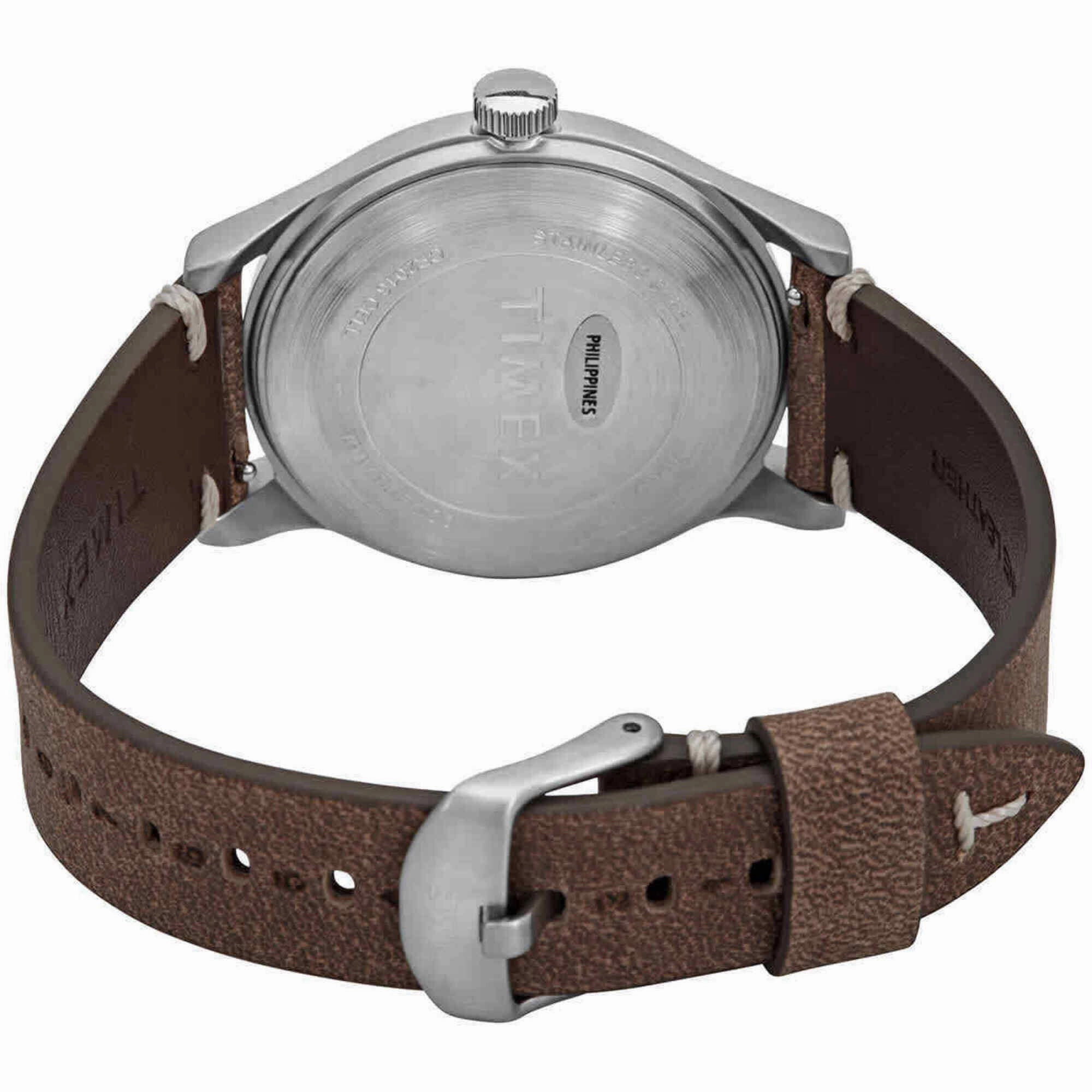 Timex Men's Watch - MK1 Quartz Beige Dial Brown Leather Strap | TW2R96800