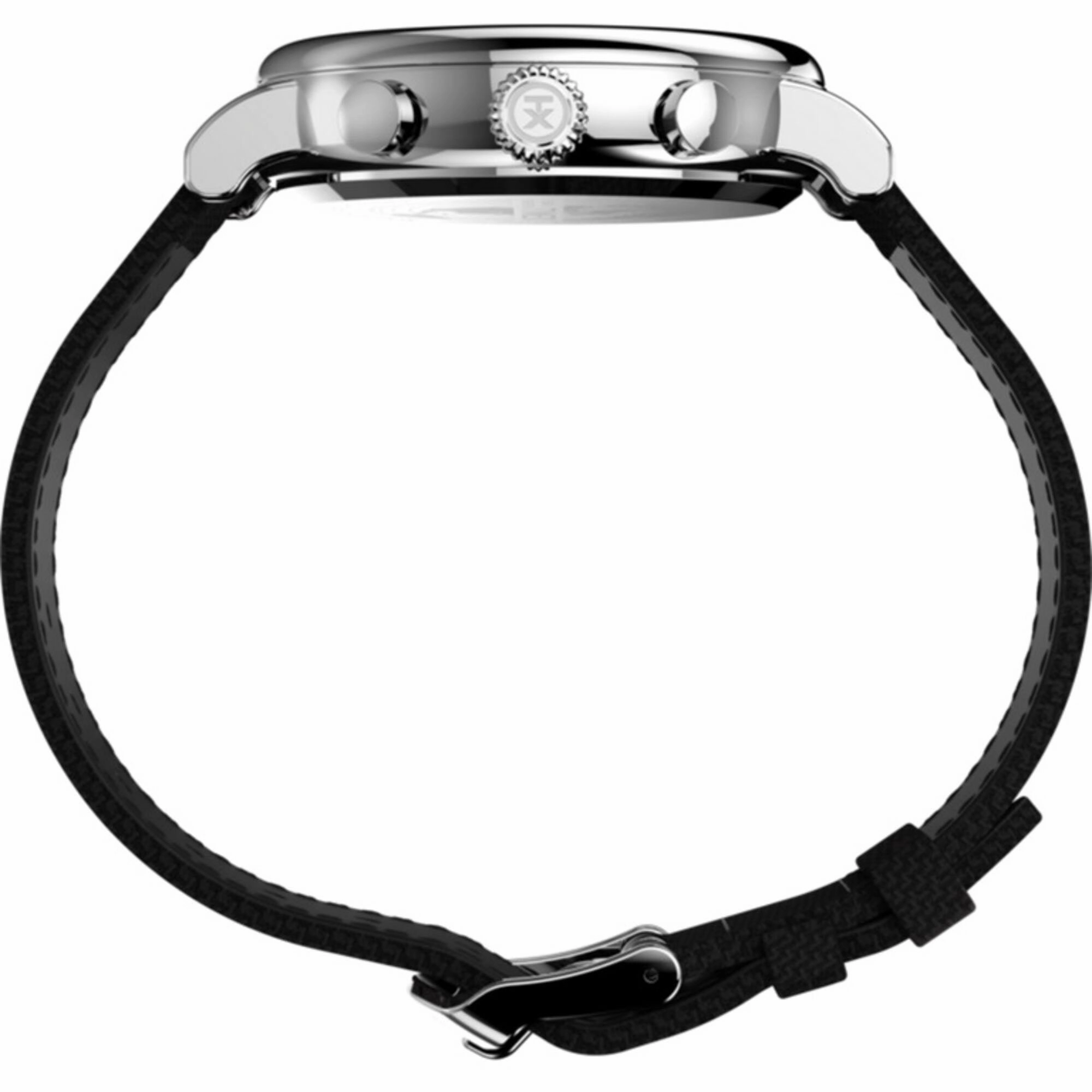 Timex Men's Watch - Standard Chronograph Black Dial Silver Brass Case | TW2V43700VQ