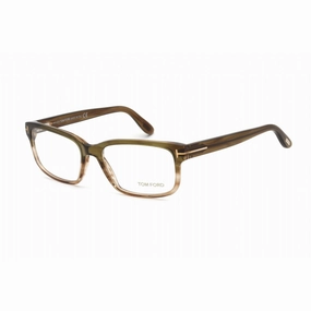 Tom Ford Men's Eyeglasses - Dark Green Acetate Rectangular Full Rim Frame | FT5313 098