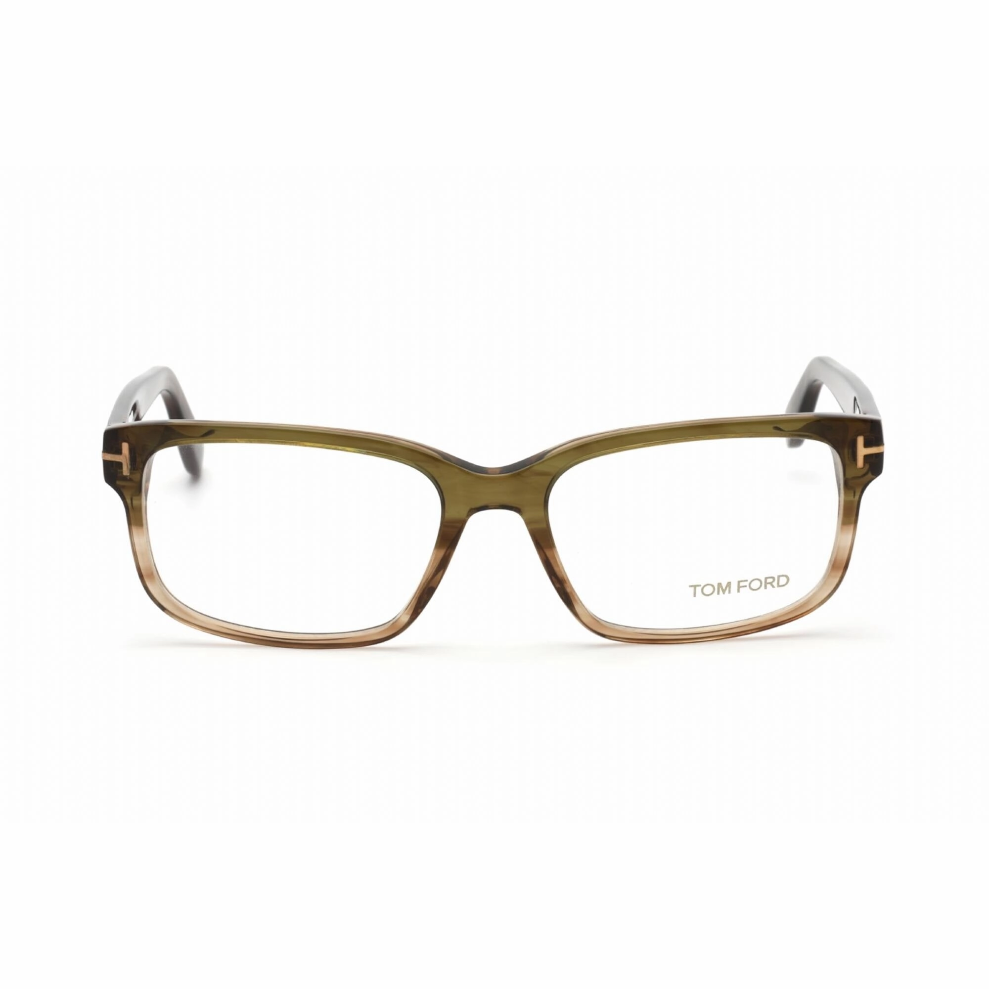 Tom Ford Men's Eyeglasses - Dark Green Acetate Rectangular Full Rim Frame | FT5313 098