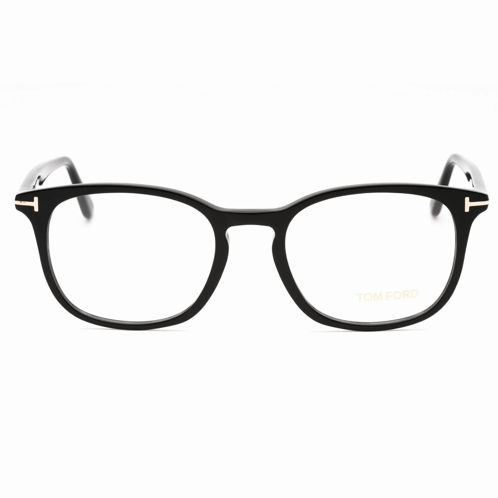 Tom Ford Men's Eyeglasses - Shiny Black Plastic Oval Shape Full Rim Frame | FT5505 1