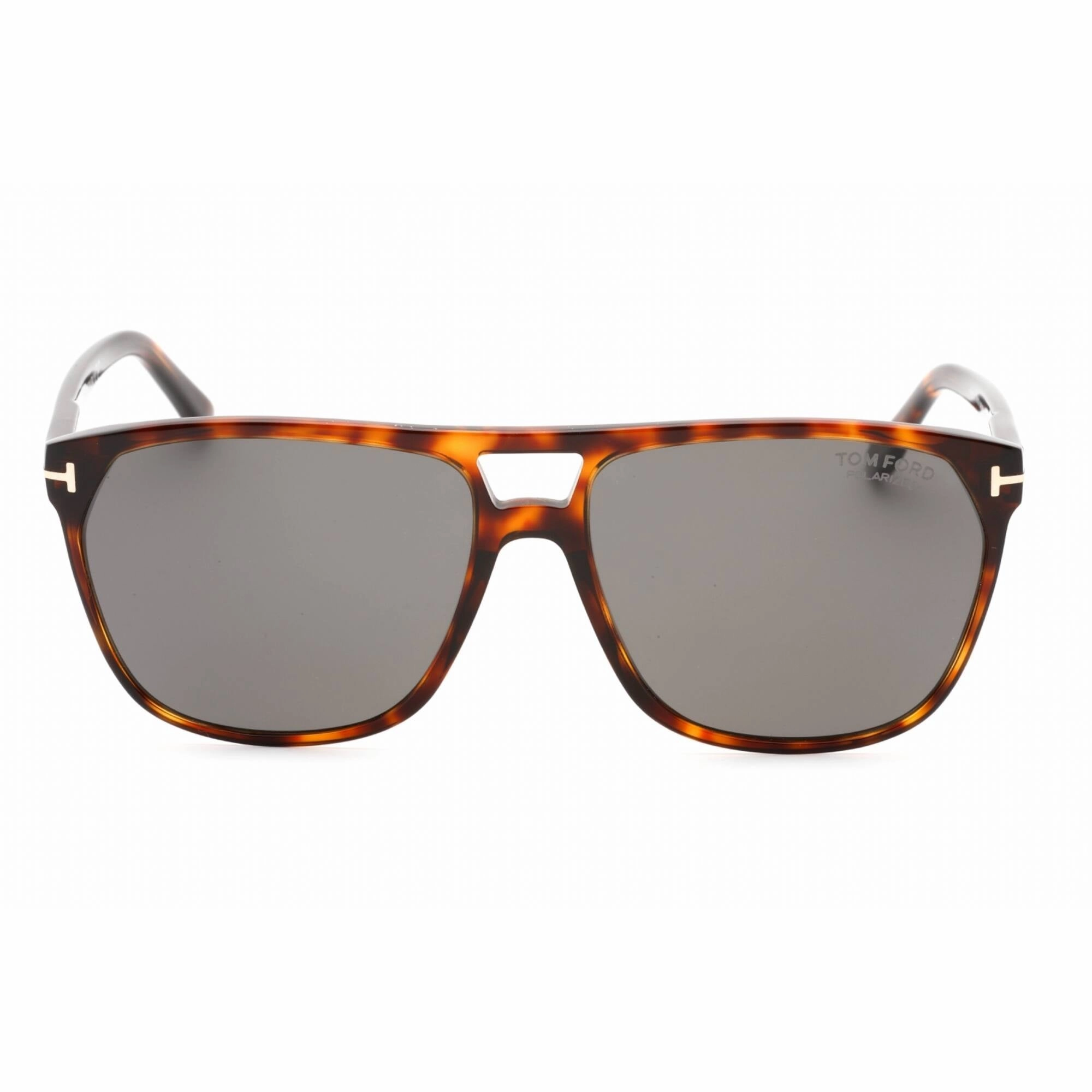 Tom Ford Men's Sunglasses - Red Havana Plastic Pilot Shape Full Rim Frame | FT0679 54D