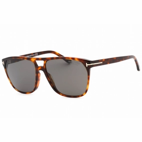 Tom Ford Men's Sunglasses - Red Havana Plastic Pilot Shape Full Rim Frame | FT0679 54D