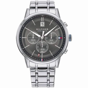 Tommy Hilfiger Men's Watch - Kyle Grey Dial Silver Steel Bracelet Quartz | 1791632