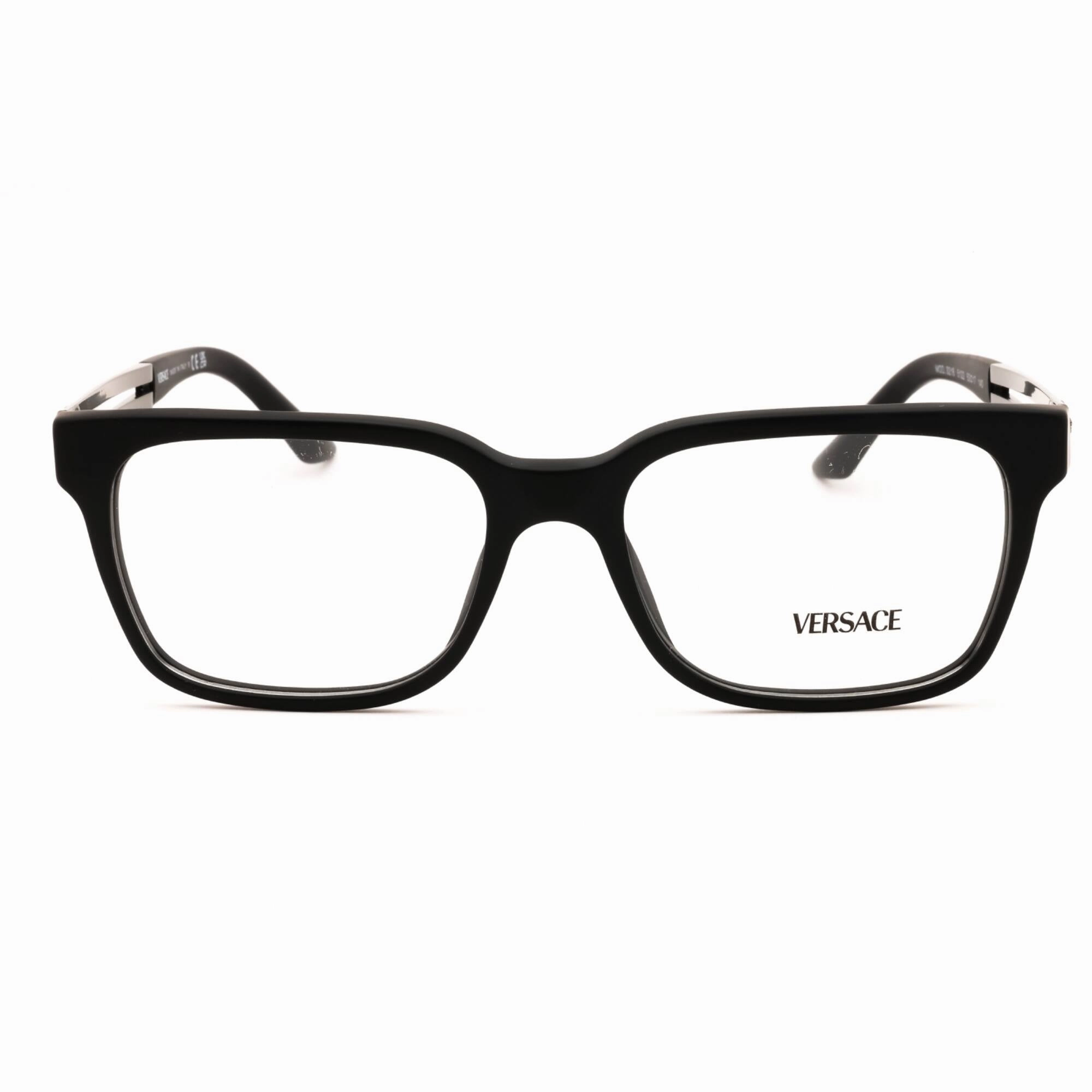 Versace Men's Eyeglasses - Black Plastic Square Full Rim Frame | VE3218 5122