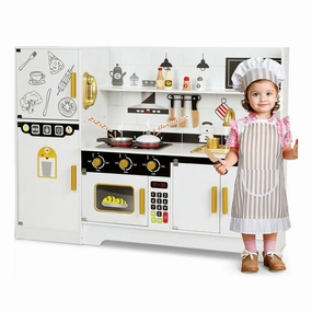 Wisairt XG2001 Pretend Play Kitchen Set Gold