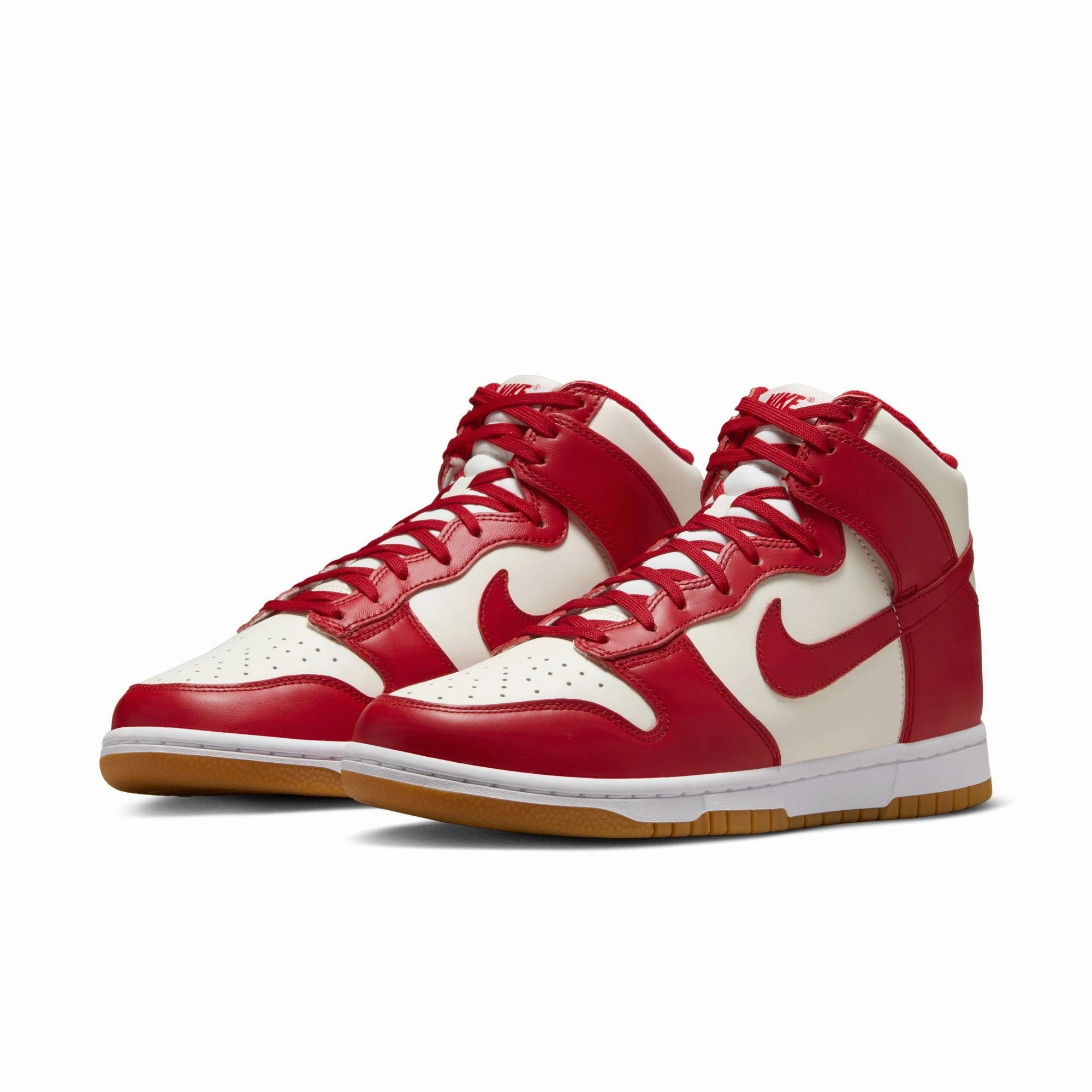 Women's Nike Dunk High- SAIL/GYM RED-GUM LIGHT BROWN-WHITE