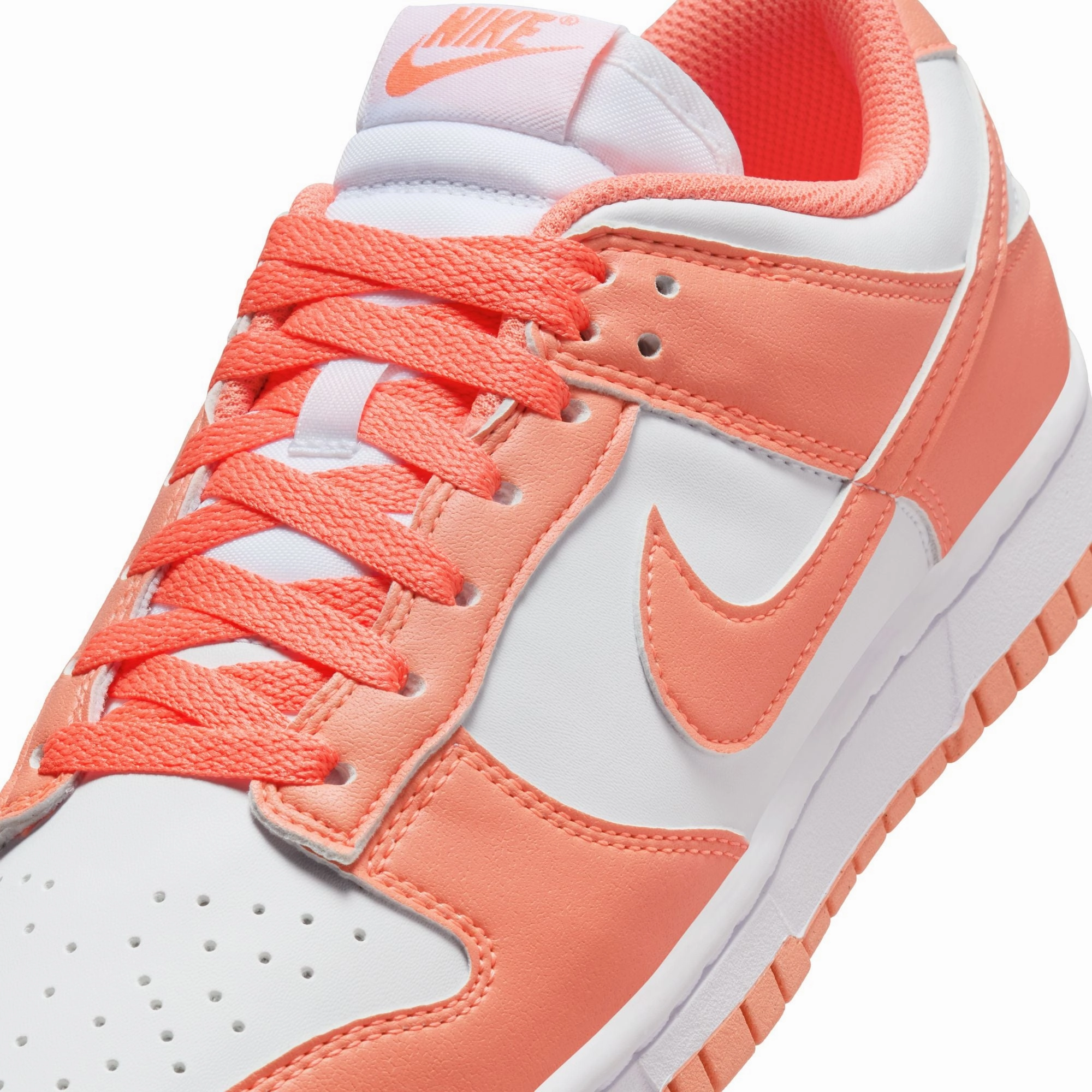 Women's Nike Dunk Low - WHITE/LT WILD MANGO