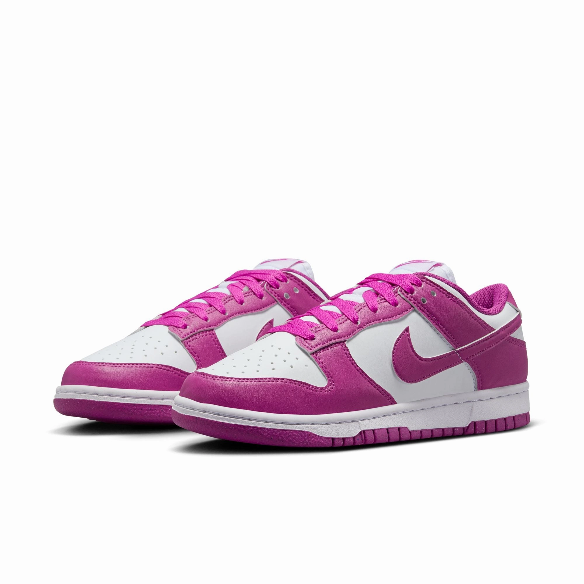 Women's  Nike Dunk Low Next Nature- WHITE/HOT FUCHSIA