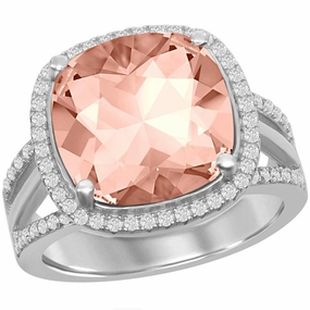 Women's Ring - CZ and Vintage Rose Swarovski Element, Size 9 | BLW-2415-9