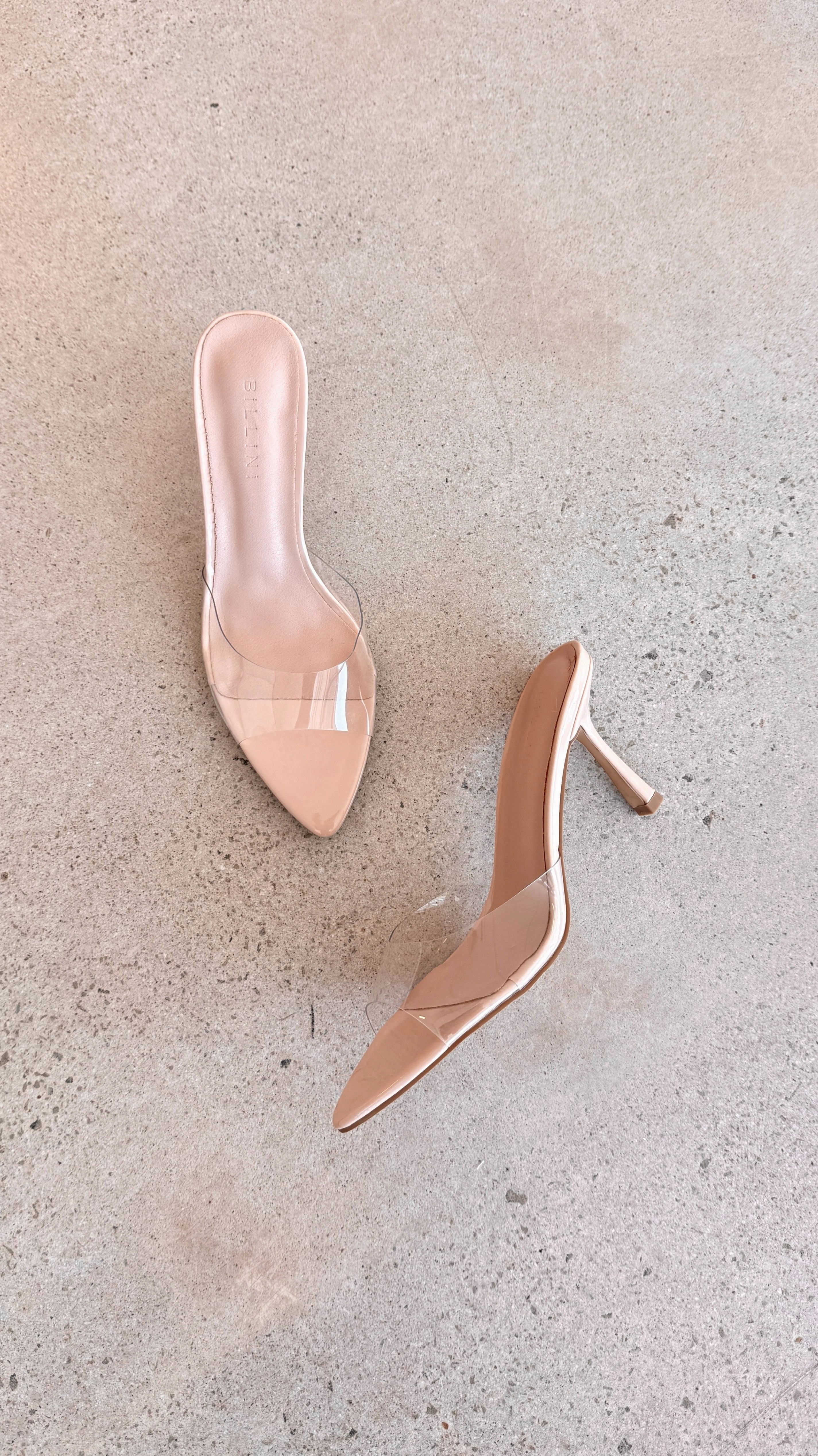 Xayana Heels - Nude Patent Clear